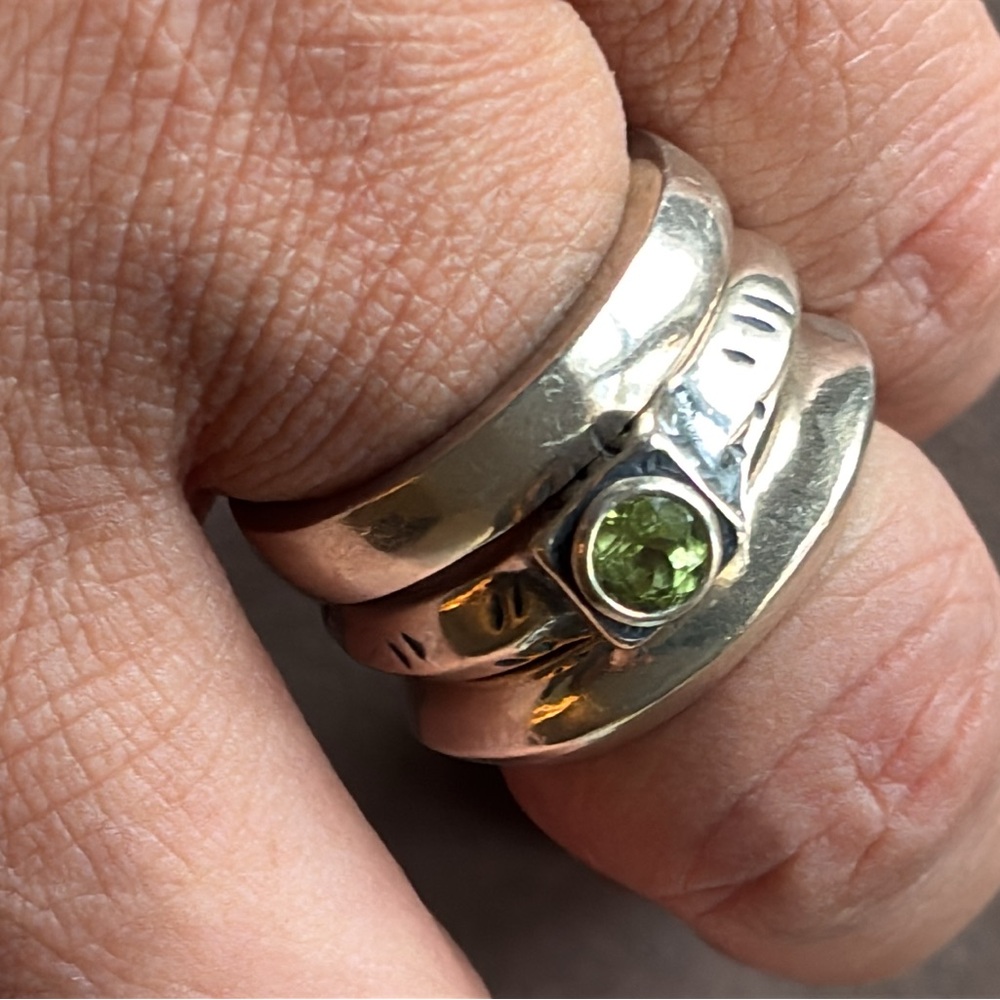 Silpada Stack Ring With Peridot Gemstone - image 2